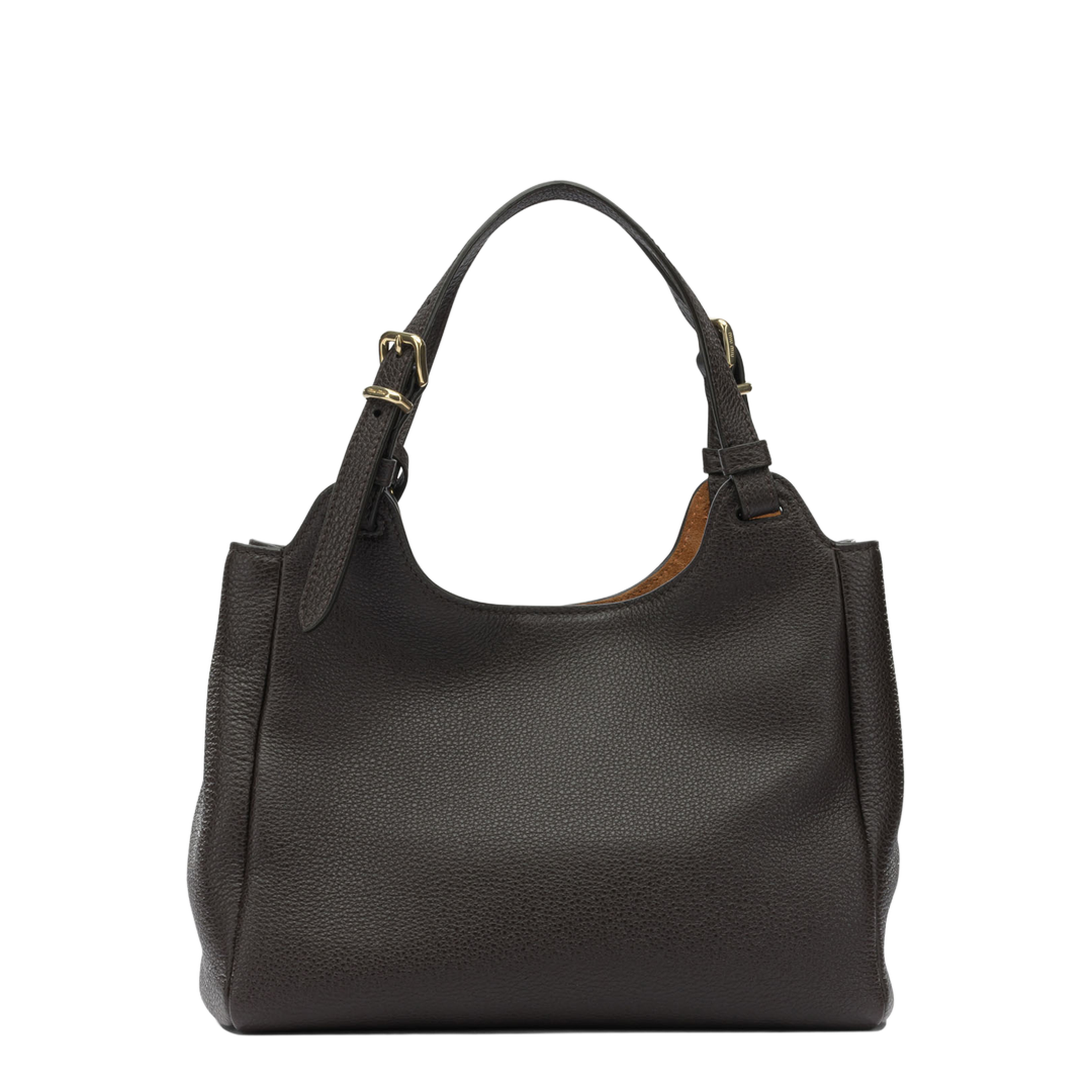 Medium Calfskin Handbag - Dark Brown/Papaya - Image 3