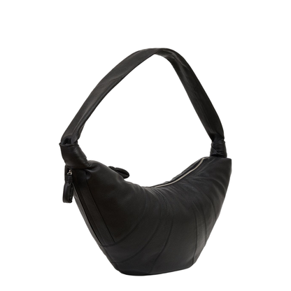 Croissant Bag Large Leather Shoulder Bag - Black - Image 4
