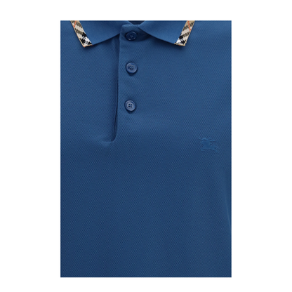 Cotton Polo with Check Trims - Image 3