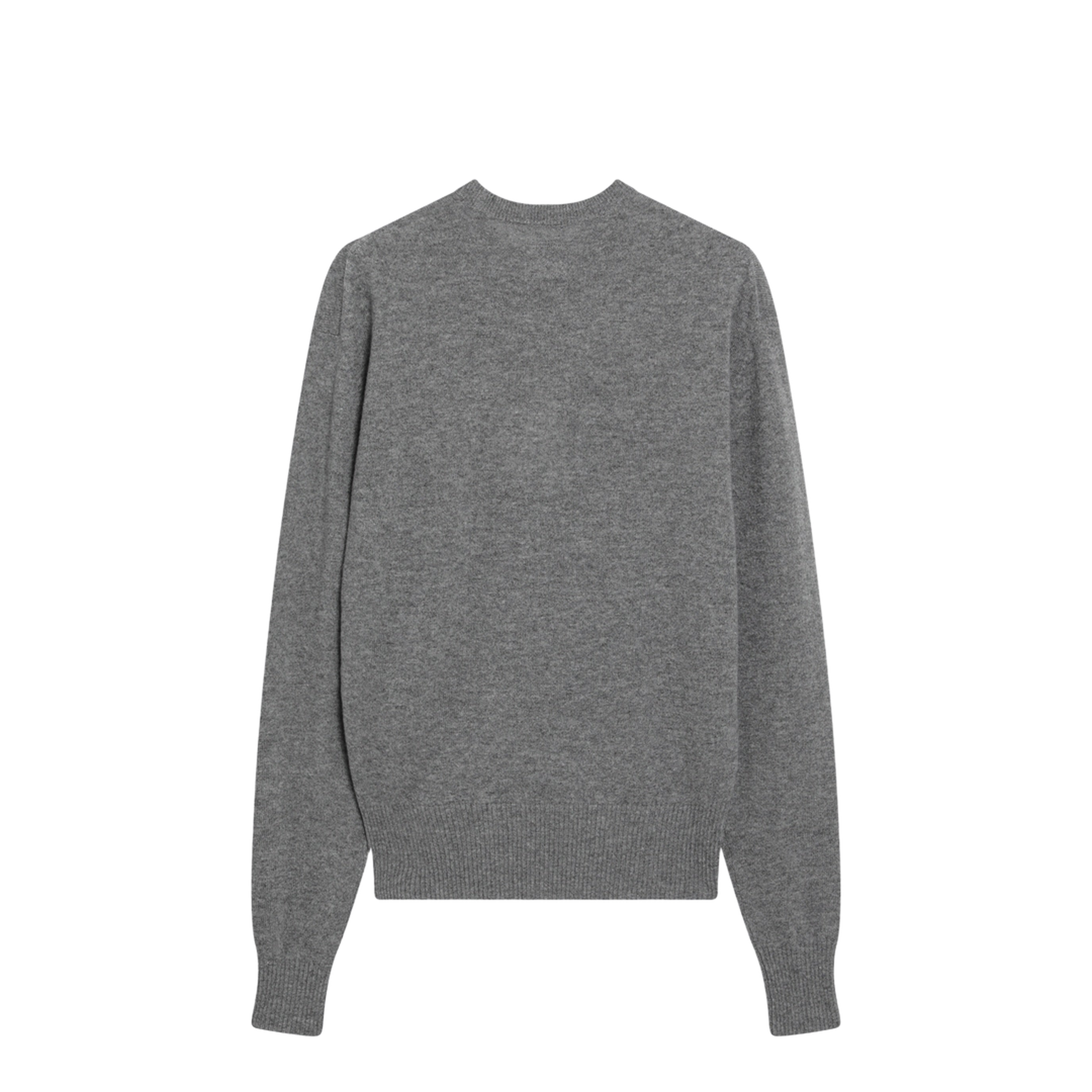 Classic Cashmere Crew-Neck Sweater in Mid Grey Melange - Image 2