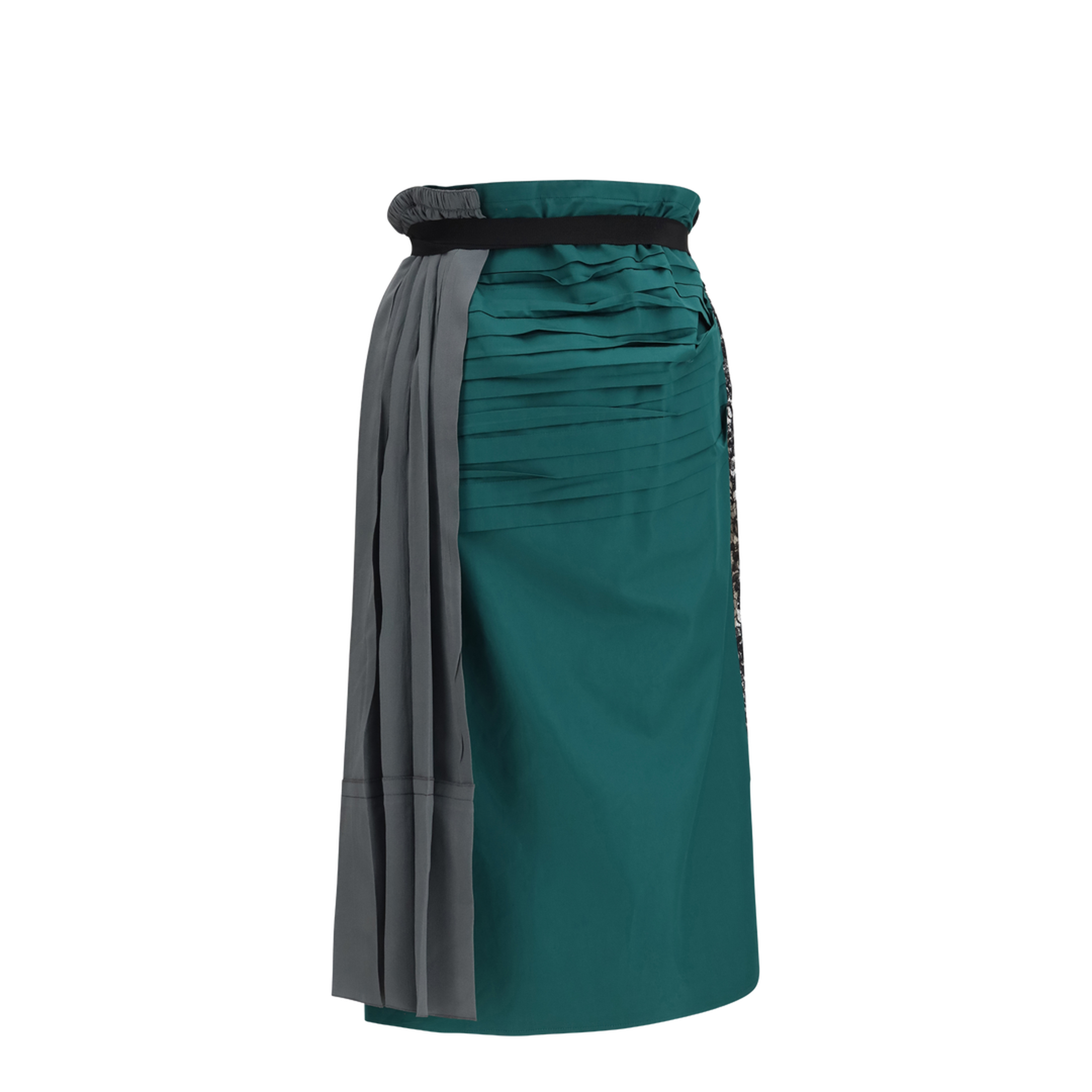 Patchwork Midi Skirt with Panel Construction - Image 2