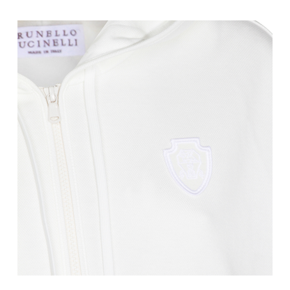 Hooded Zip-Up Sweatshirt in Technical Cotton Jersey - Image 5