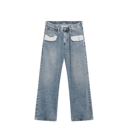 Blue Jeans with Contrast Pockets - Image 1