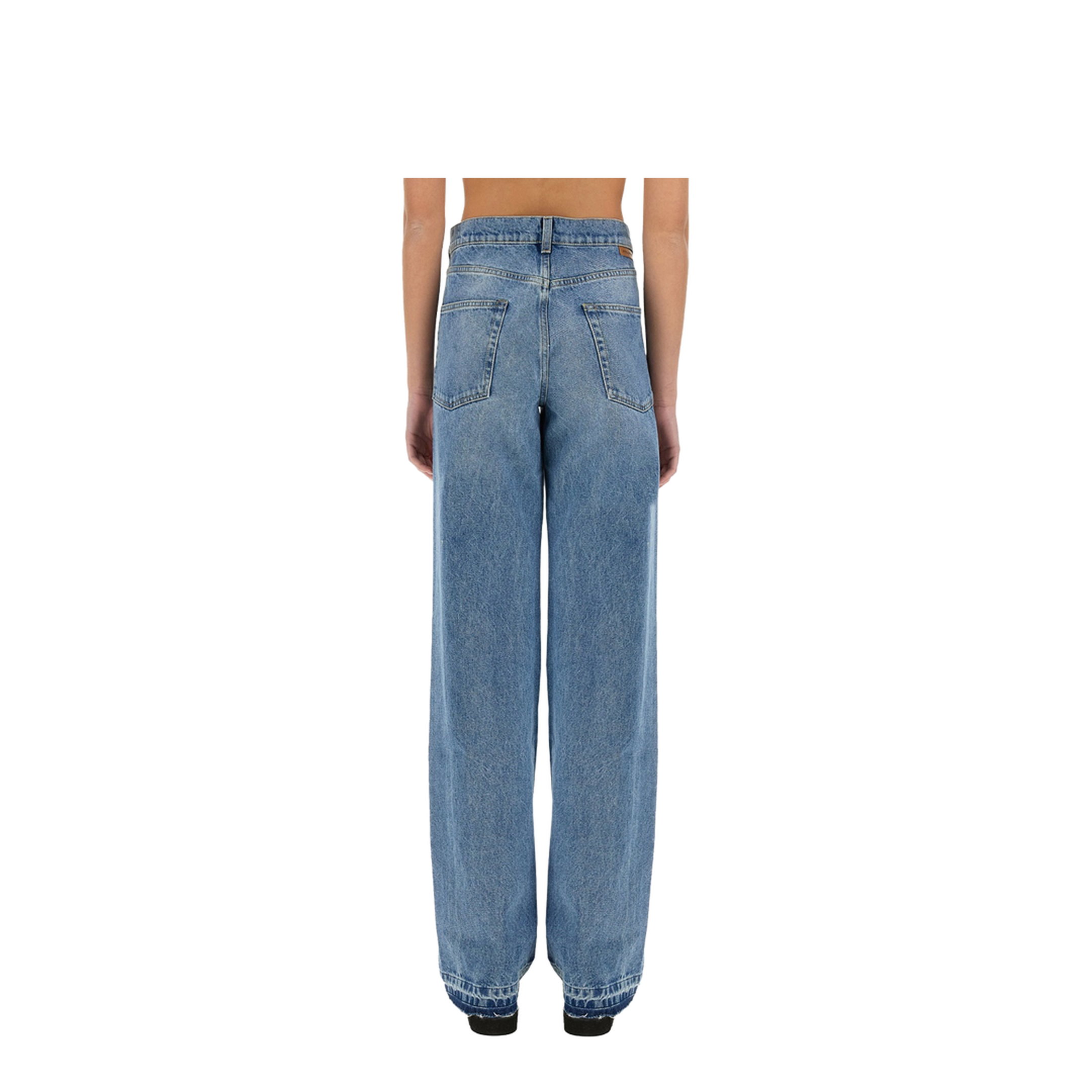 Straight-Leg Jeans with Contrasting Panels - Image 3