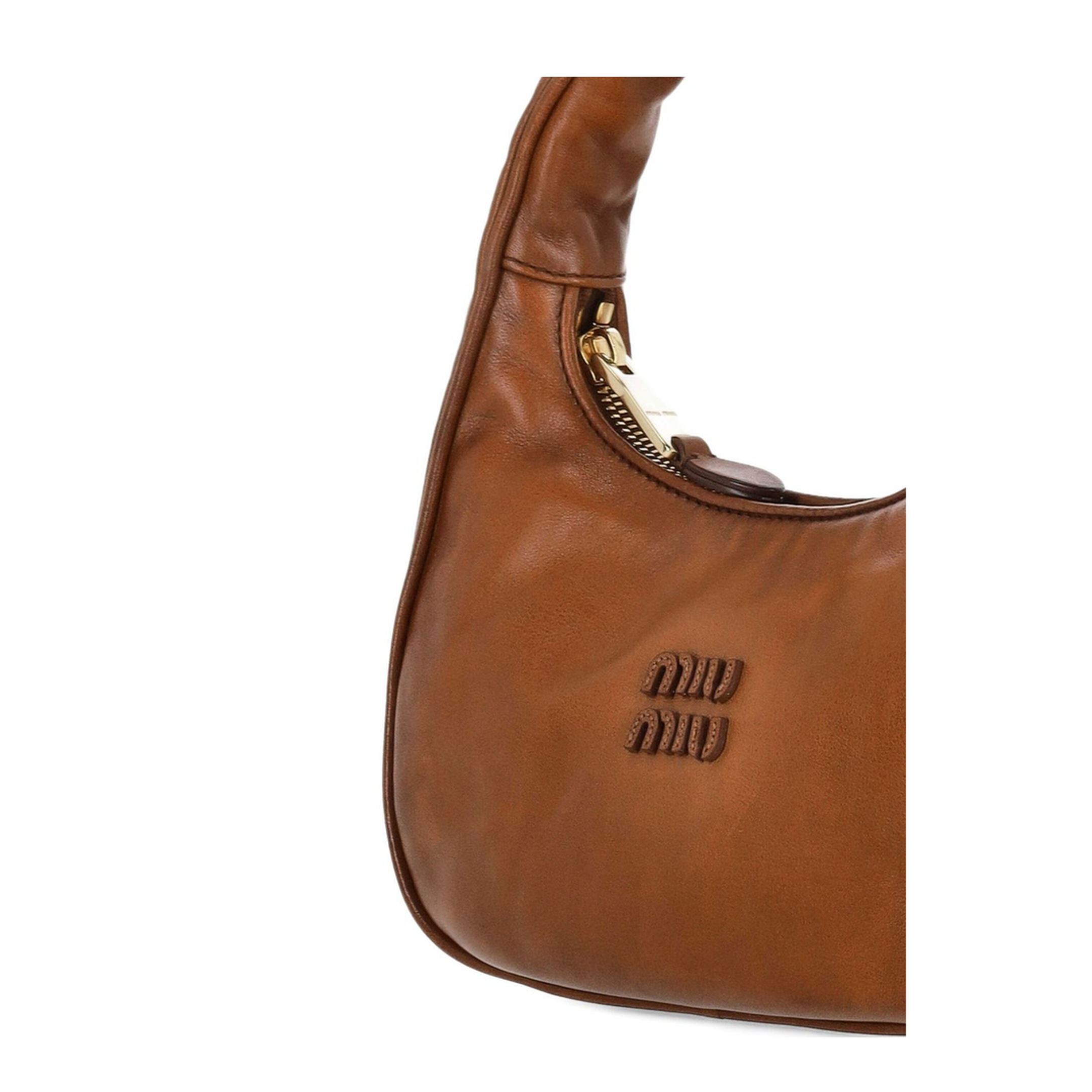 Women's Clutch Bag Leather Brown - Image 3