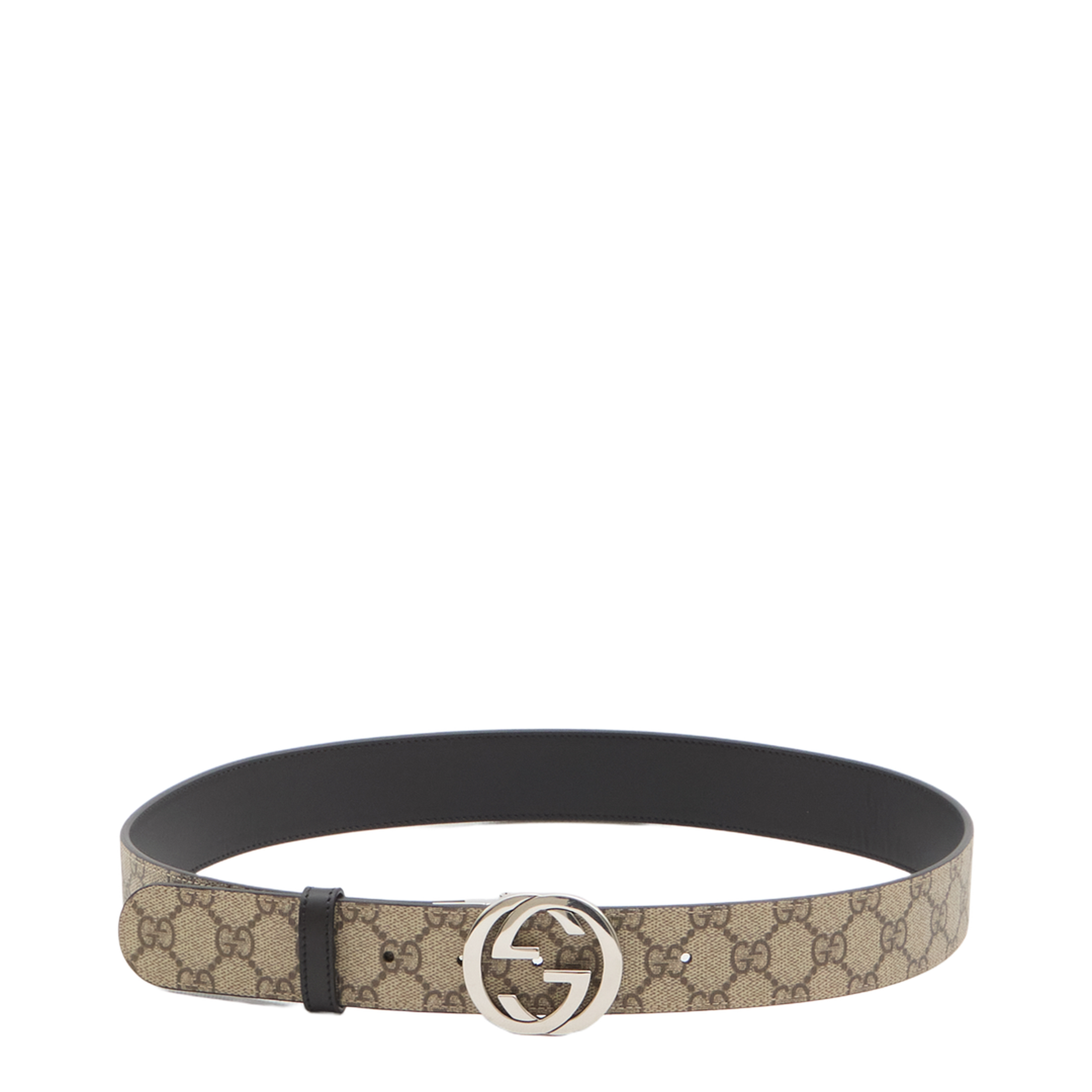 GG Supreme Black Leather Reversible Belt - Image 1