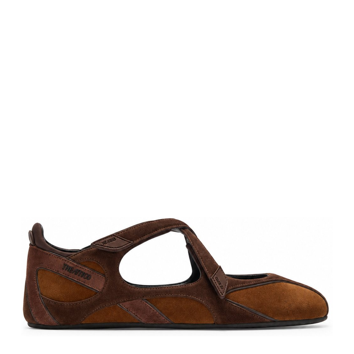 Floor 01 Suede Ballerina-Sneaker Flats In Brown - Image 1