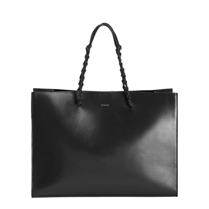 Tangle Tote Bag in Calf Leather - Black - Image 1