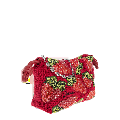 Flamenco Mini Beaded Crochet Clutch - Red - Image 4