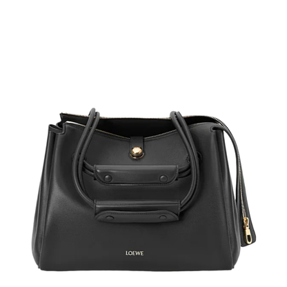 Pebble Pouch in Smooth Calfskin Black - Image 1