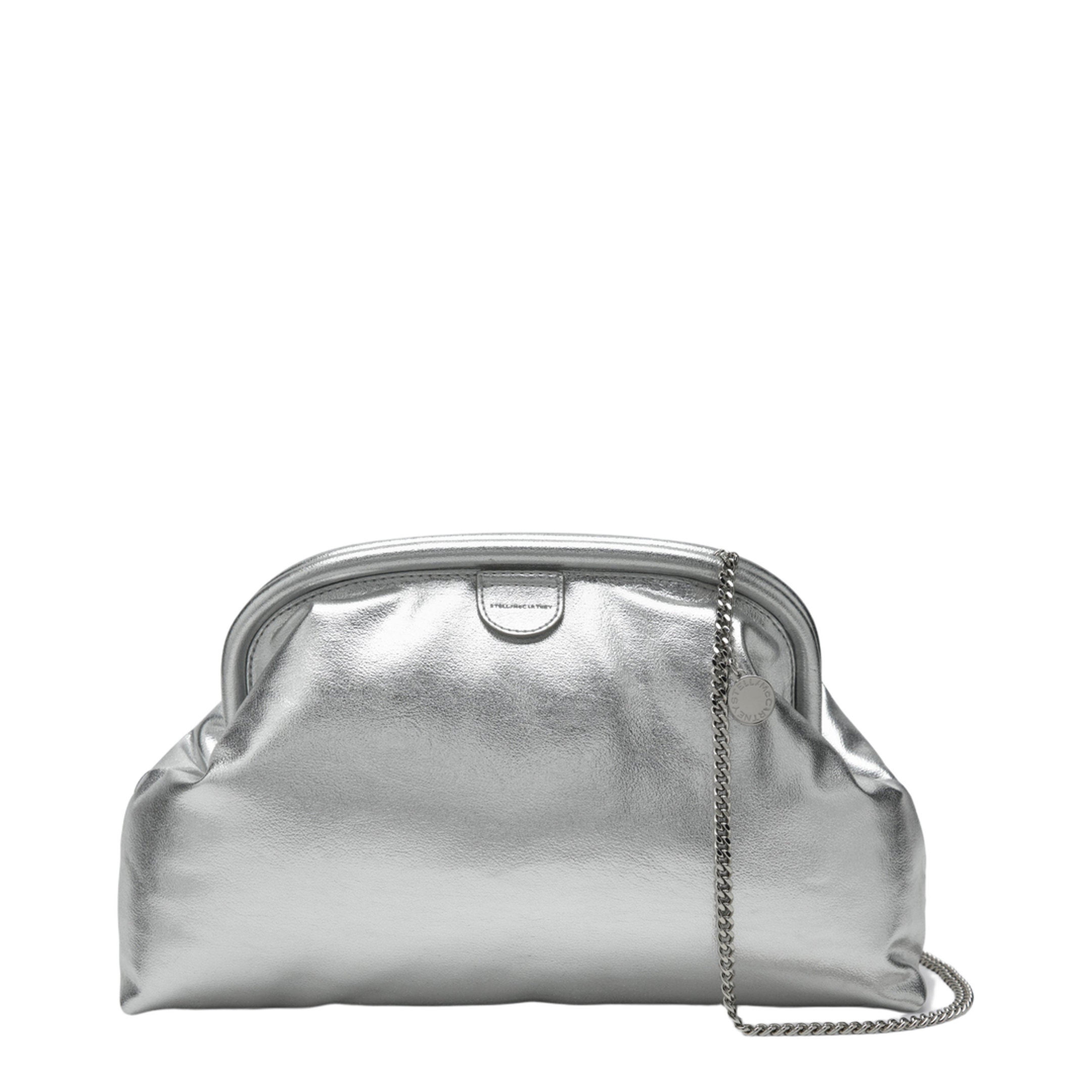 Silver Metallic Padded Clutch - Image 1