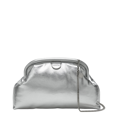 Silver Metallic Padded Clutch - Image 1