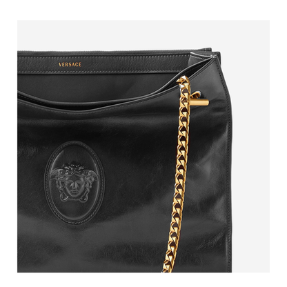 Cabine Calf Leather Shoulder Bag - Black - Image 3