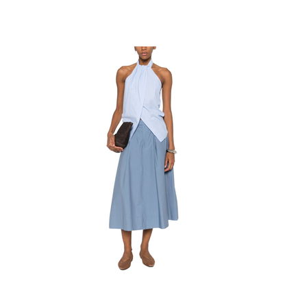 Women's Skirt Silk Blue - Image 3