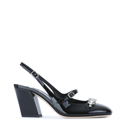 Crystal-Embellished Slingback Pumps - Image 1