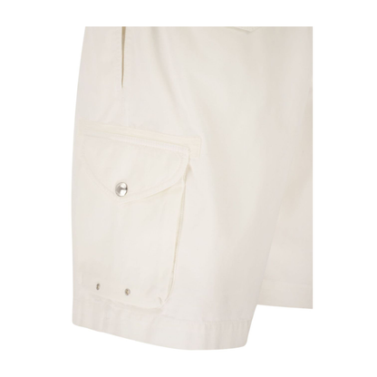 Drawstring Cotton Cargo Shorts - Image 4