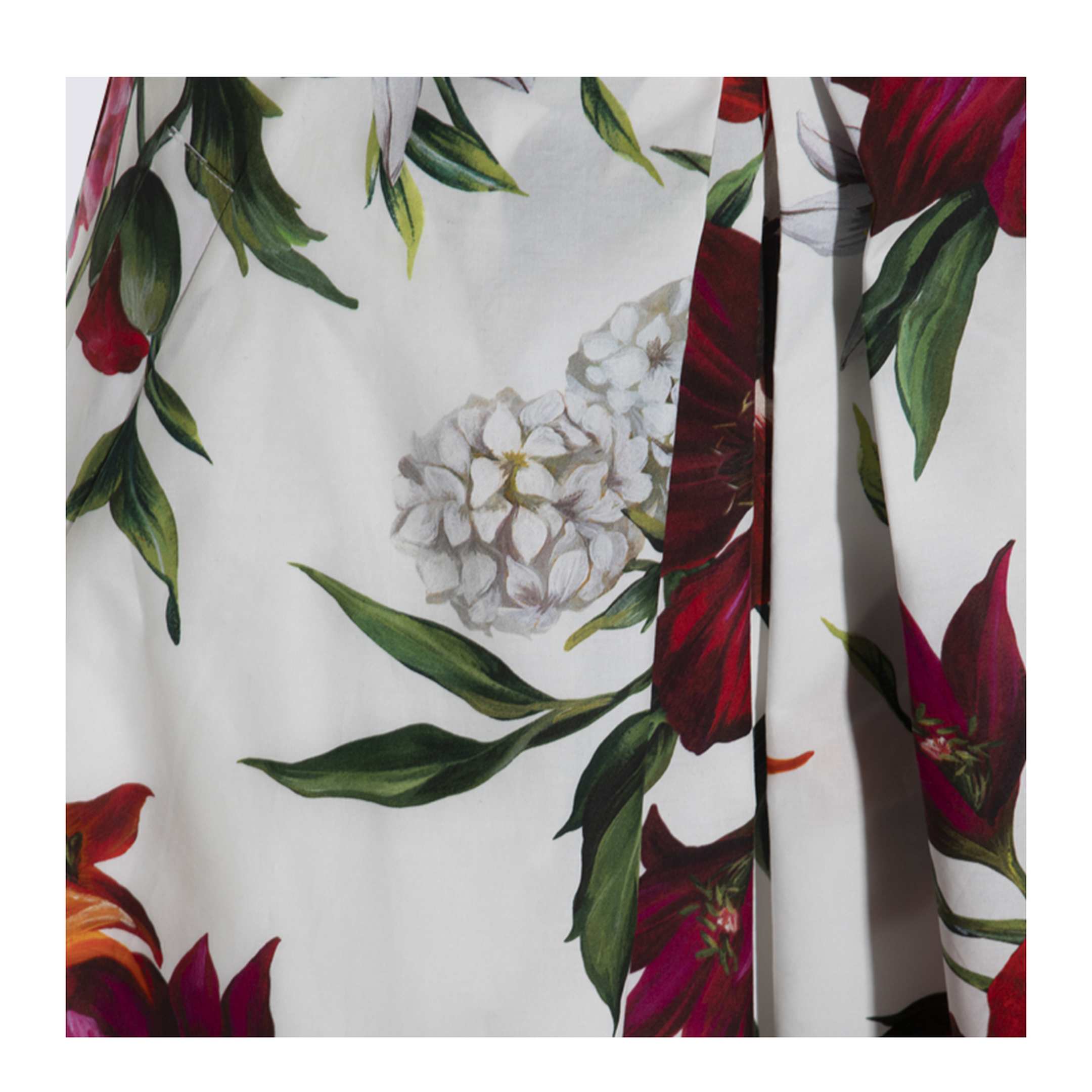Flower-print Pleated Poplin Skirt - Image 6