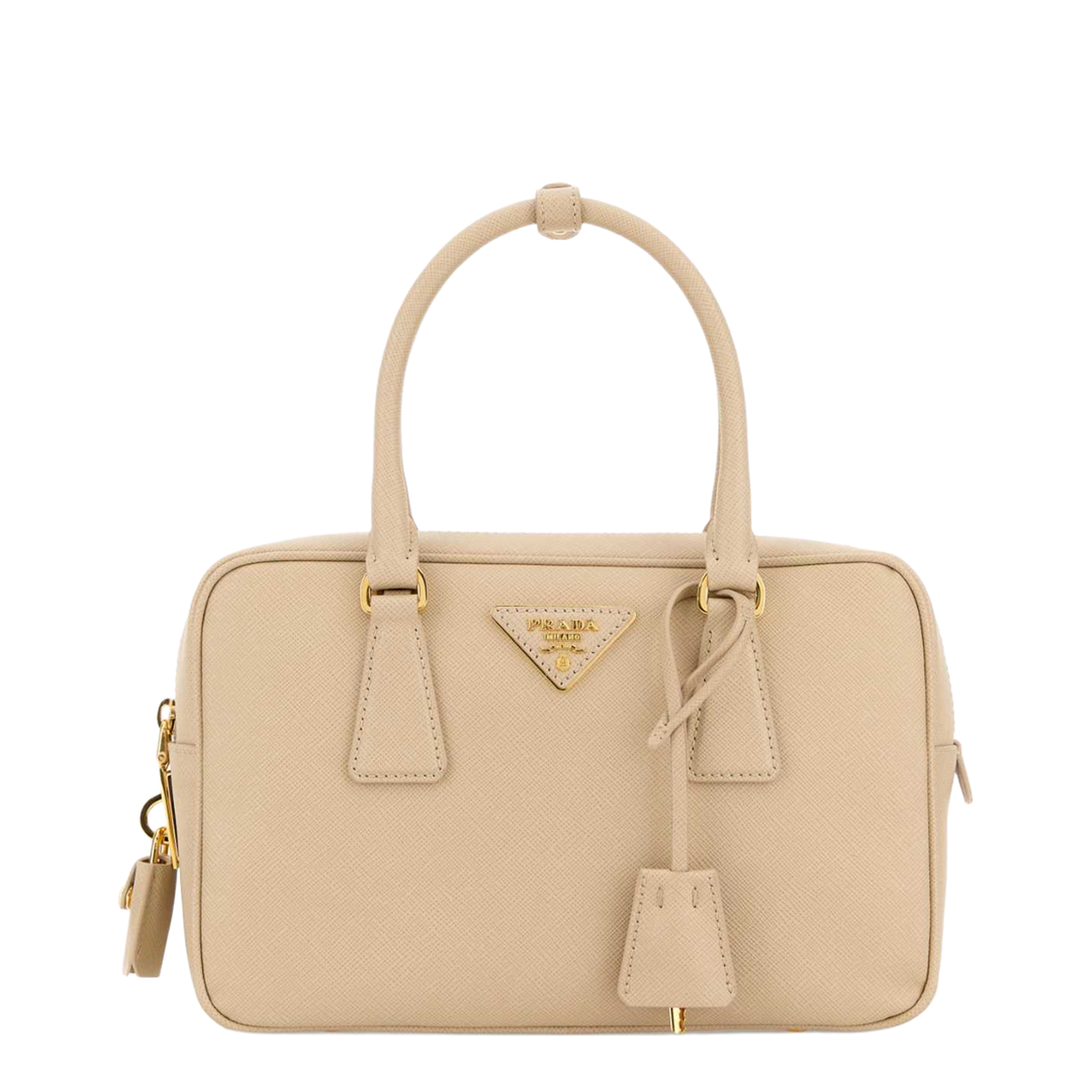Saffiano Small Saffiano Leather Top-handle Bag - Sand - Image 1