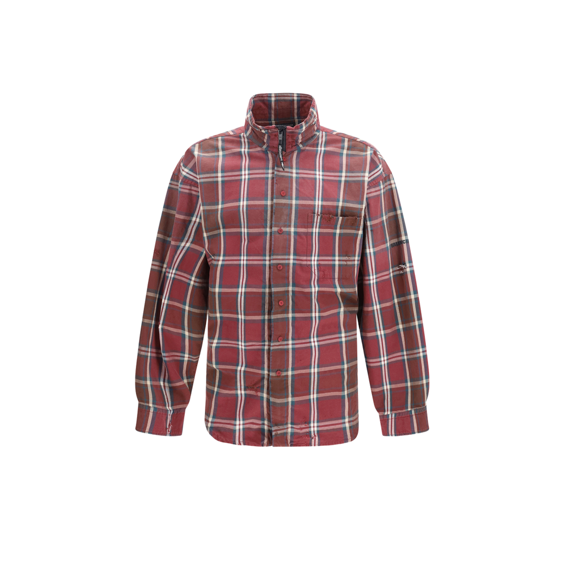 Zip Shirt in Cotton-Blend Flannel - Image 1