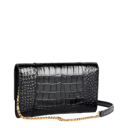 Hourglass Wallet On Chain in Black - Image 3