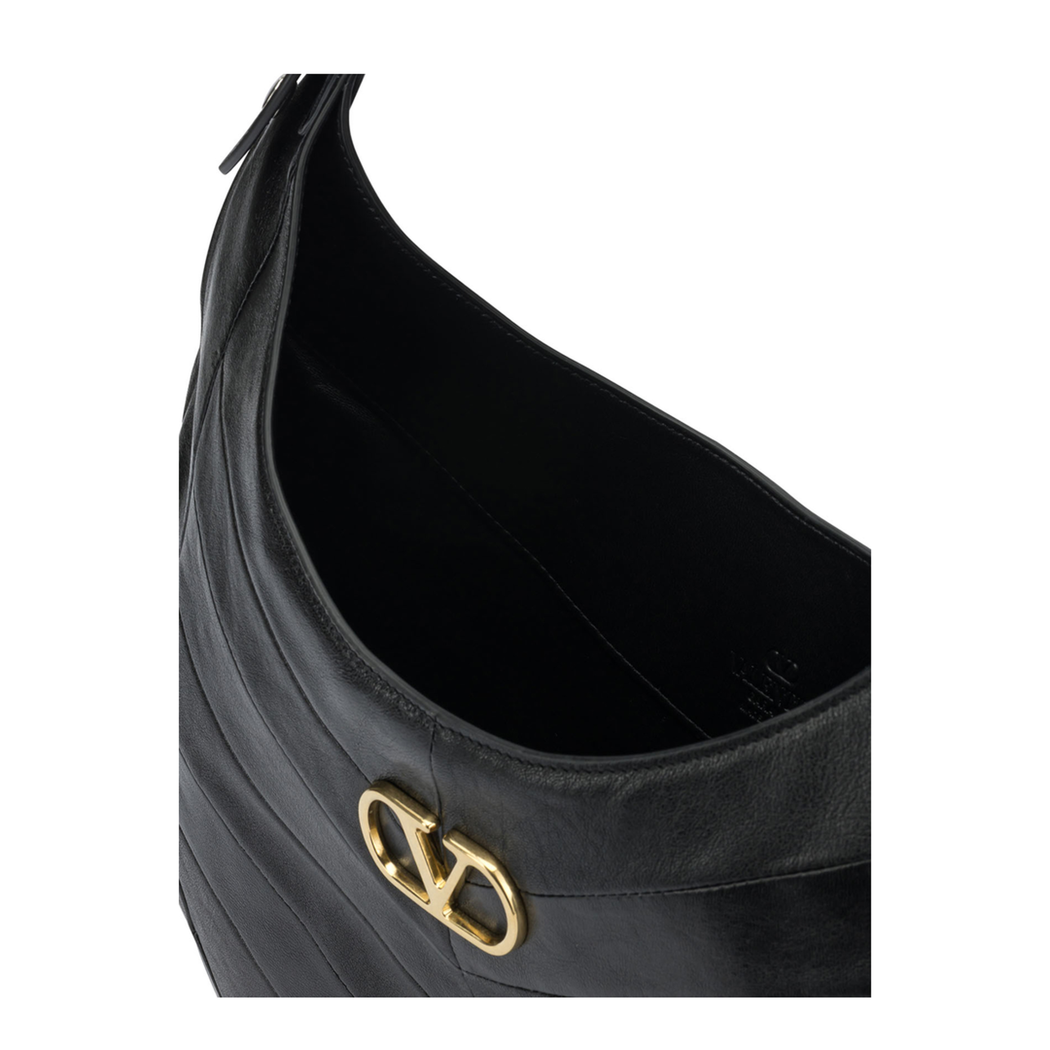 Hobo Bag Leather Black - Image 5