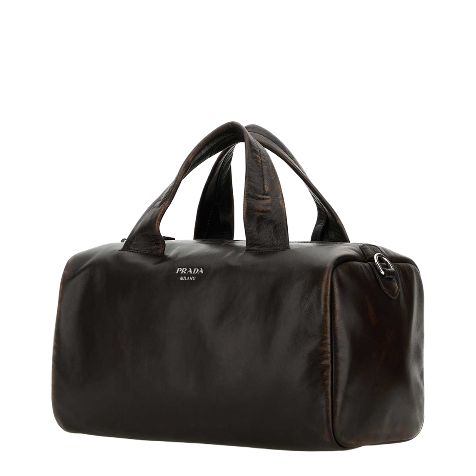 Dark Brown Small Nappa Leather Duffle Bag - Image 2