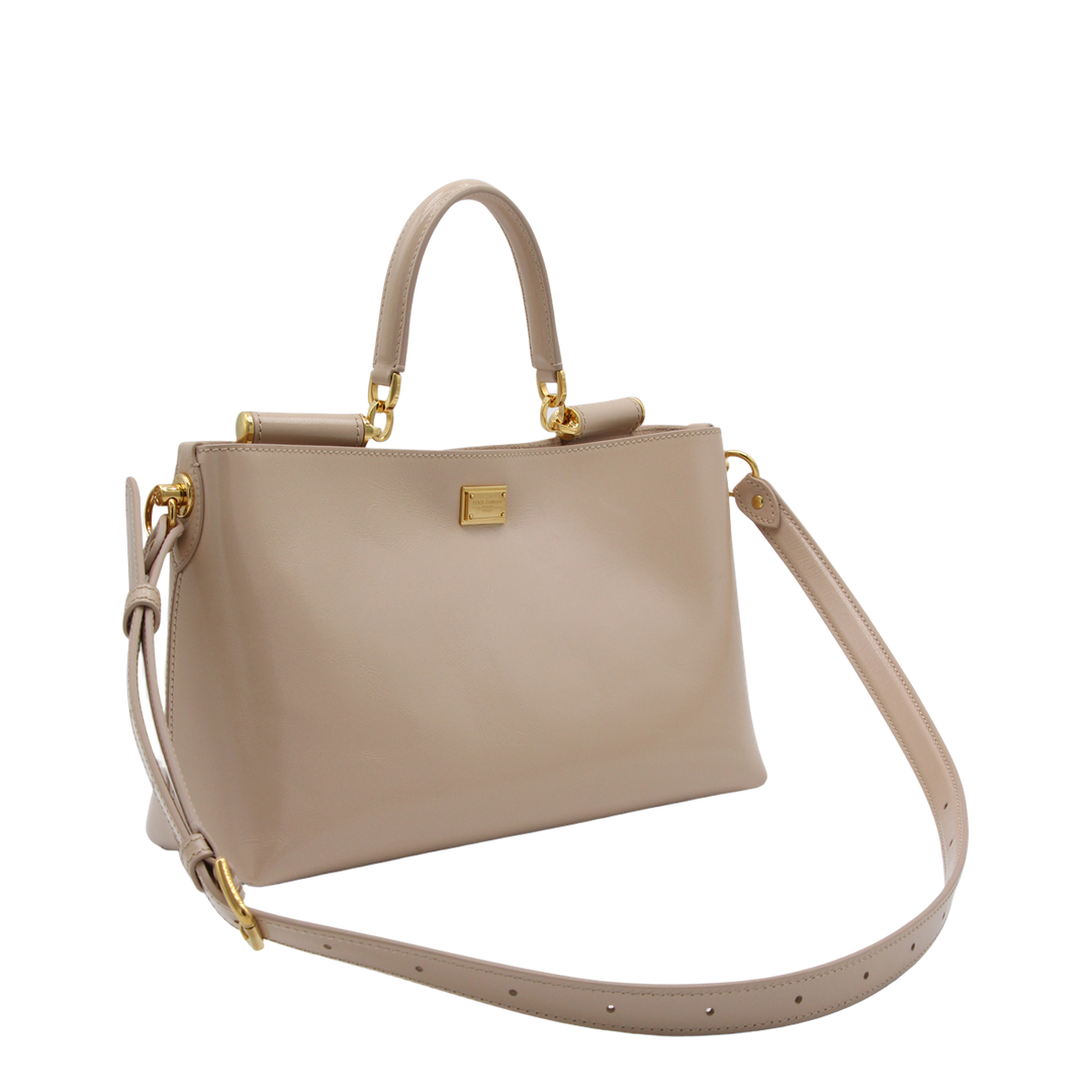 Handbag in Flesh-Coloured Leather - Image 4