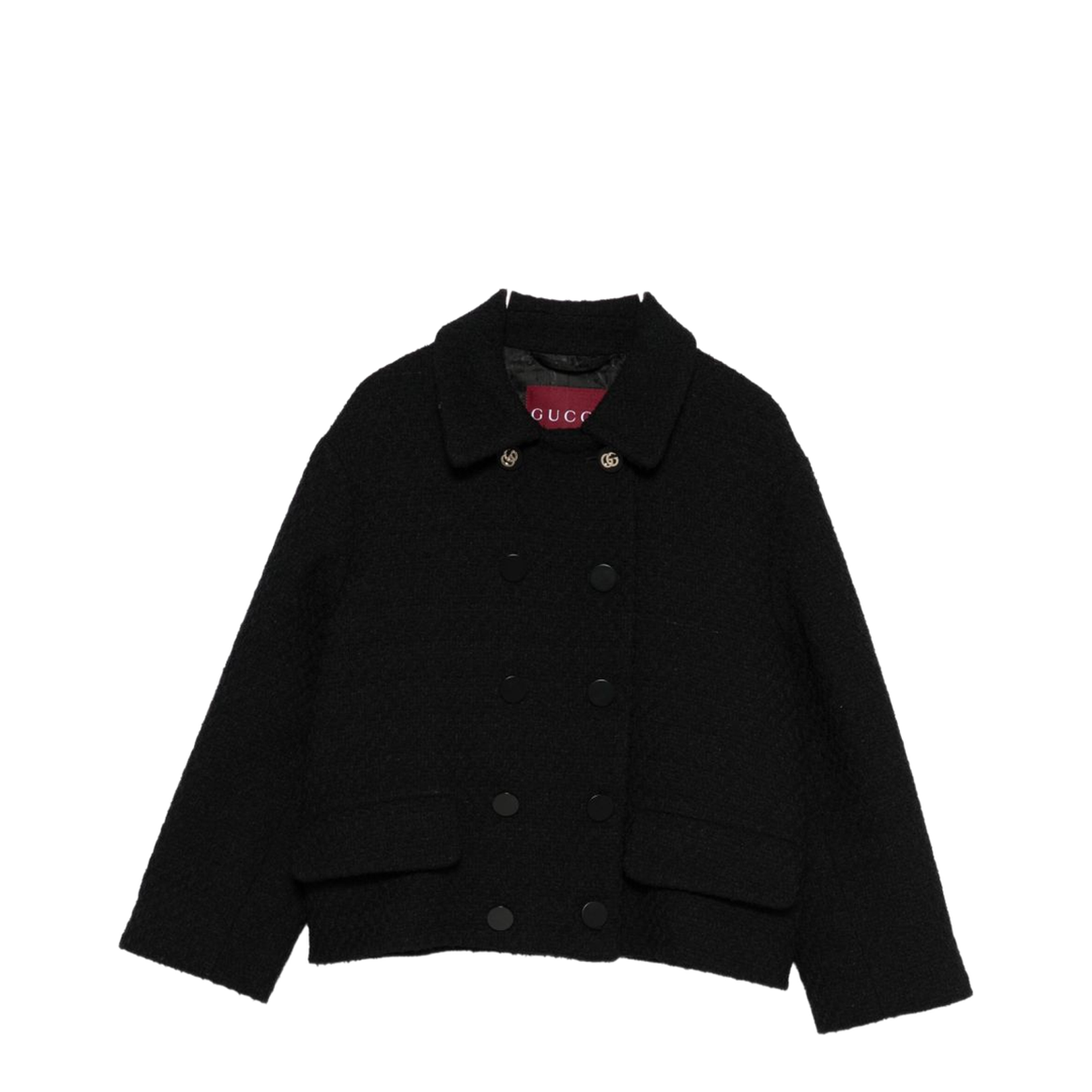 Wool Tweed Double-Breasted Blazer - Image 1