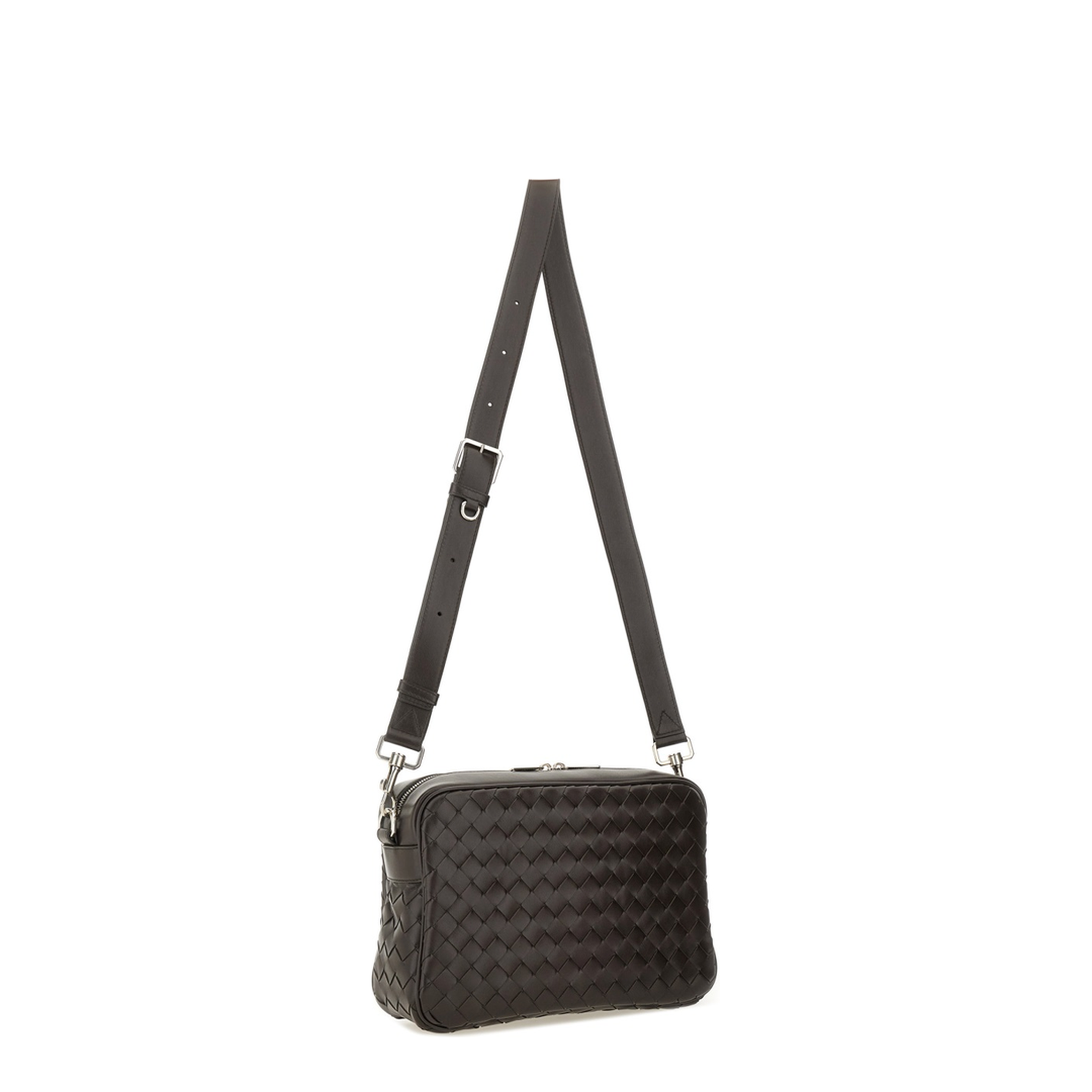 Intrecciato Leather Shoulder Bags - Brown - Image 2