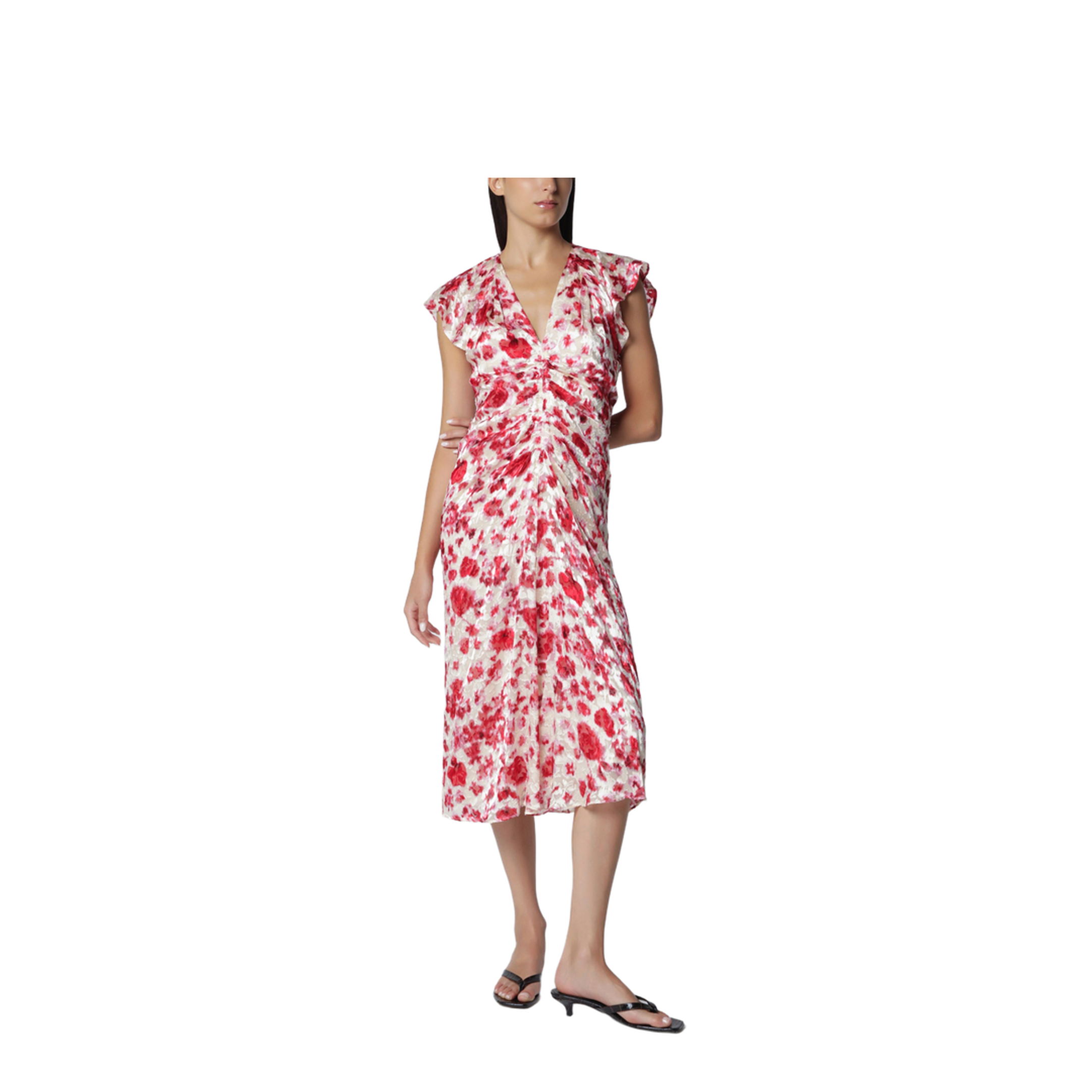 Lyndsay Dress in Printed Silk Dévoré Georgette - Image 1