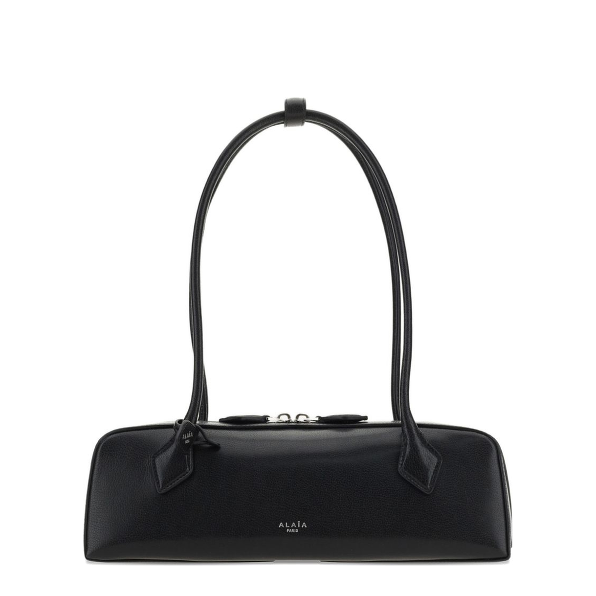 Le Teckel Medium Goatskin Shoulder Bag - Black - Image 1