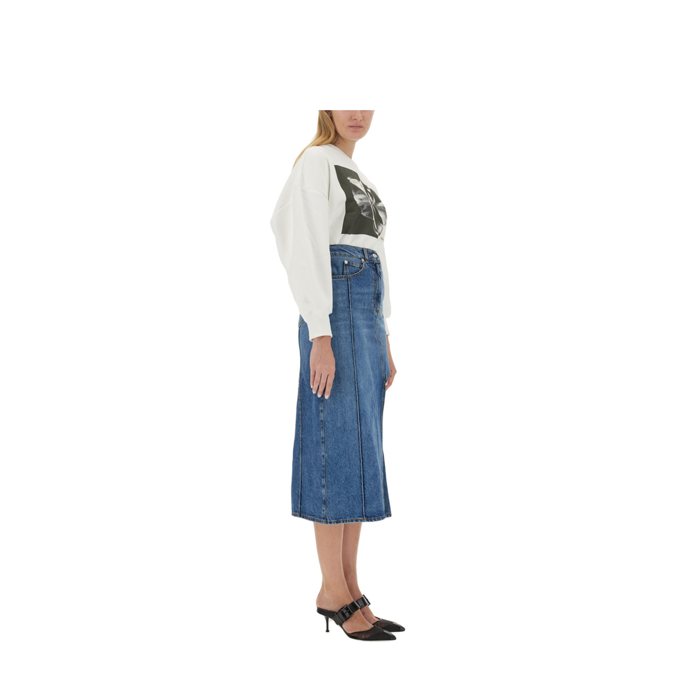 Pencil Skirt with Cut-Out - Image 2