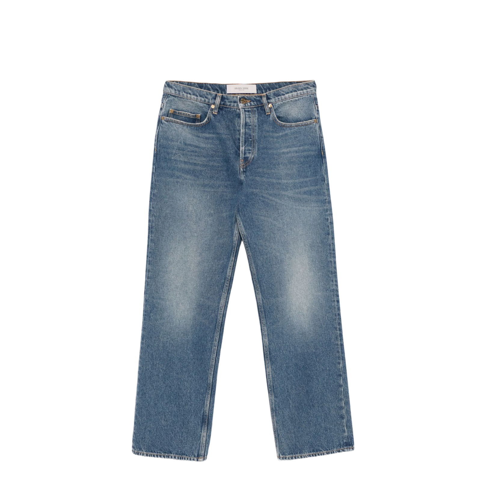 Blue Medium Wash Loose Jeans - Image 1