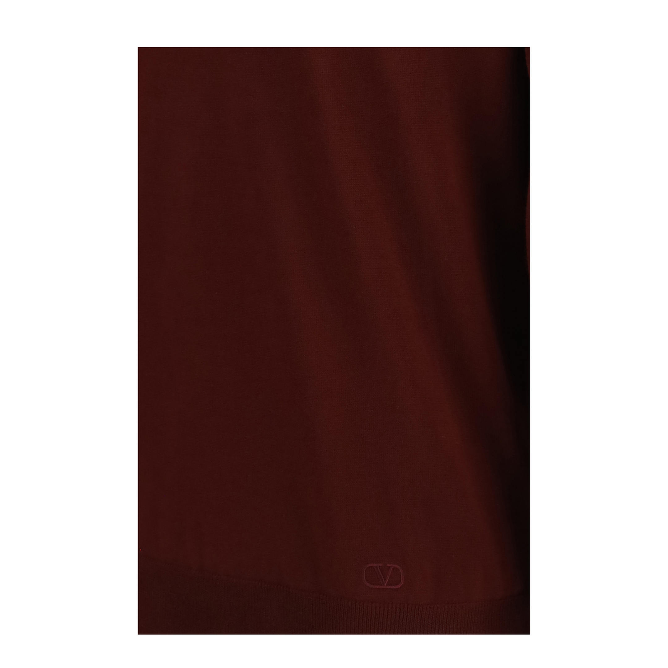 Long-sleeve Wool Polo with VLogo - Image 3