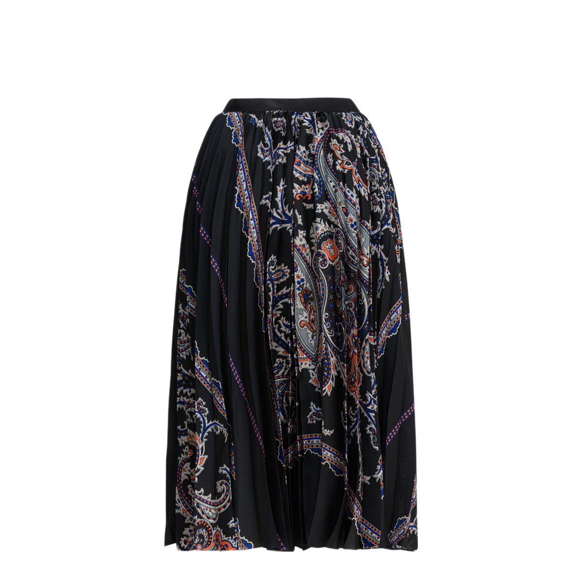 Pleated Skirt With Paisley Print - Image 2