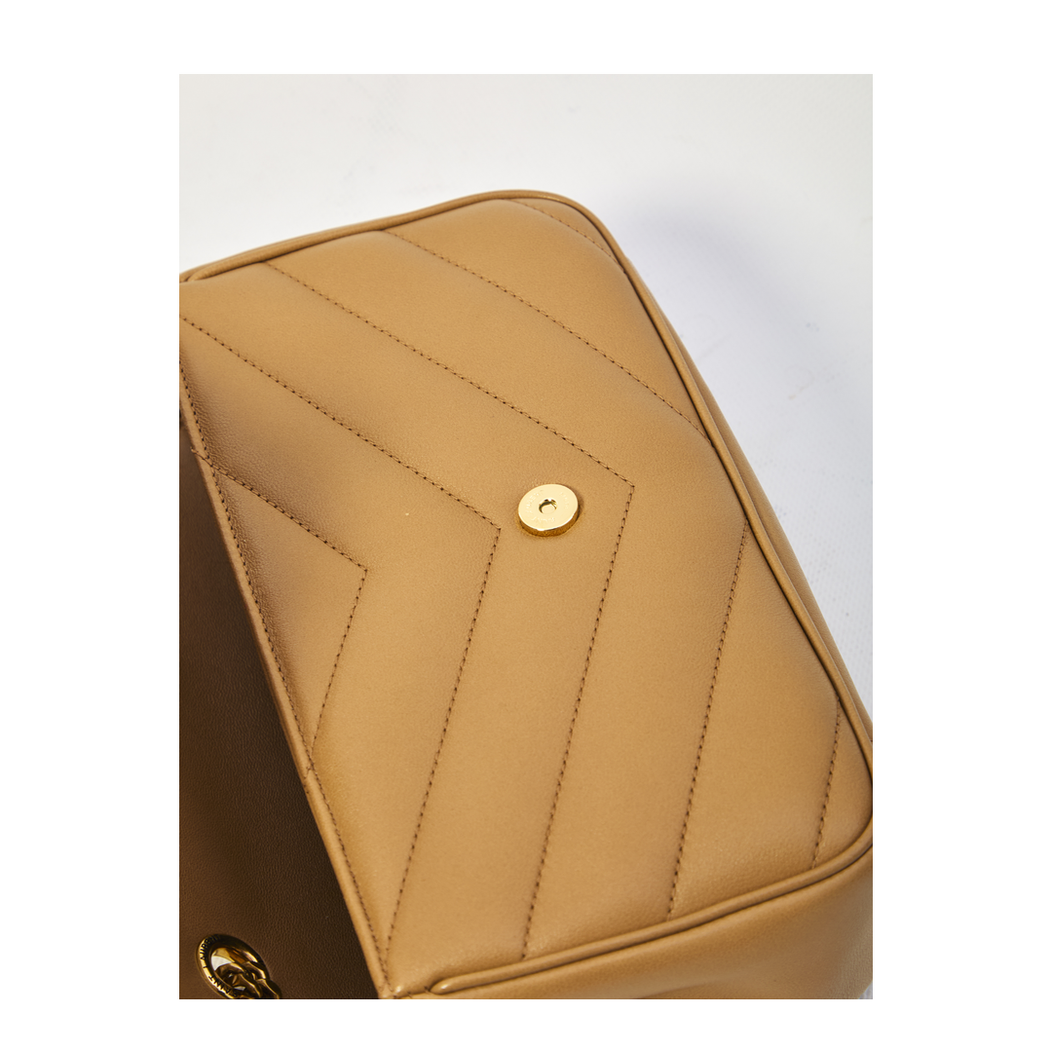 Loulou Small Matelassé Lambskin Crossbody Bag - Natural Tan - Image 4