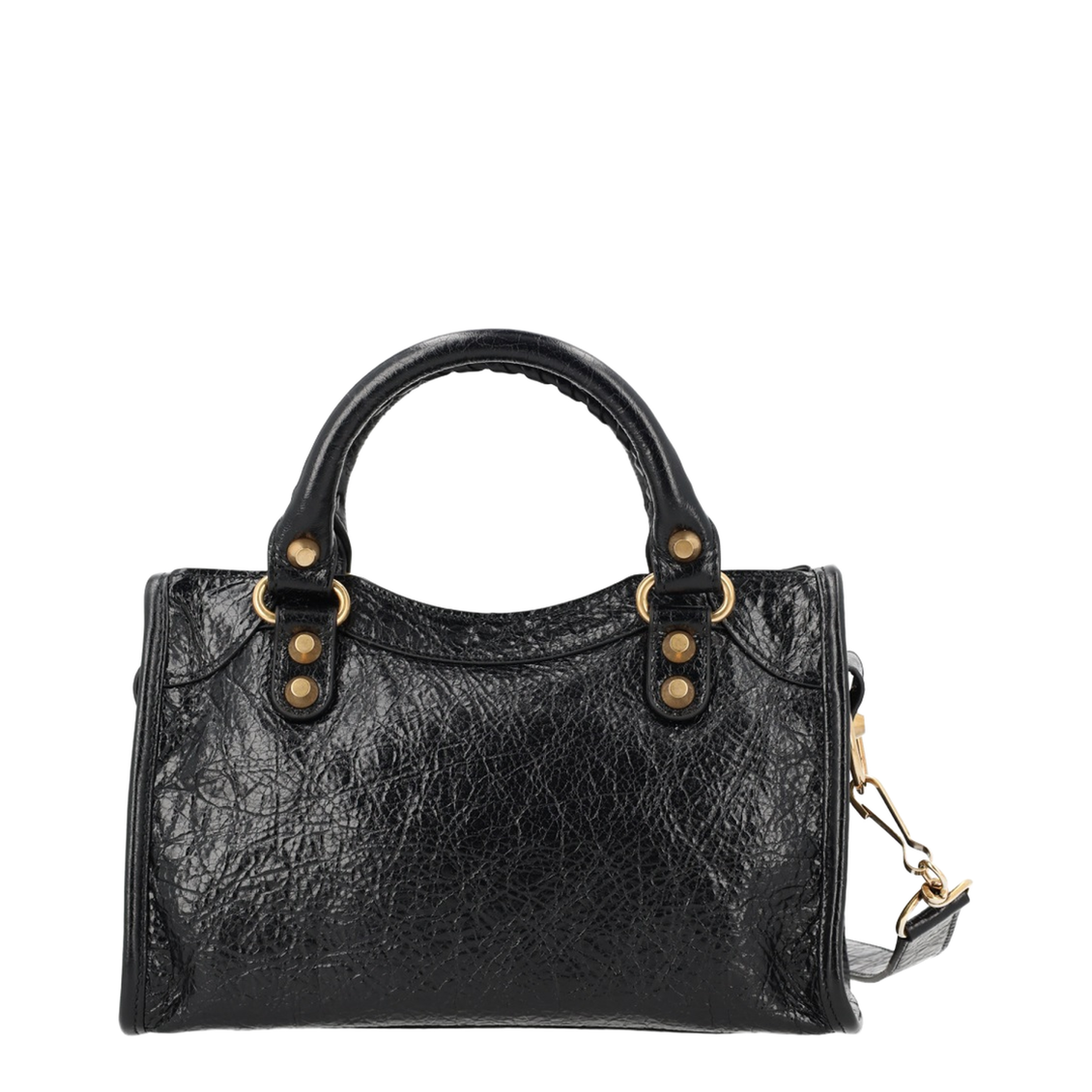 Le City Mini Textured Lambskin Leather Shoulder Bag - Black - Image 2