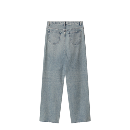 Wide-Leg Jeans In Cotton In Ice Blue - Image 2