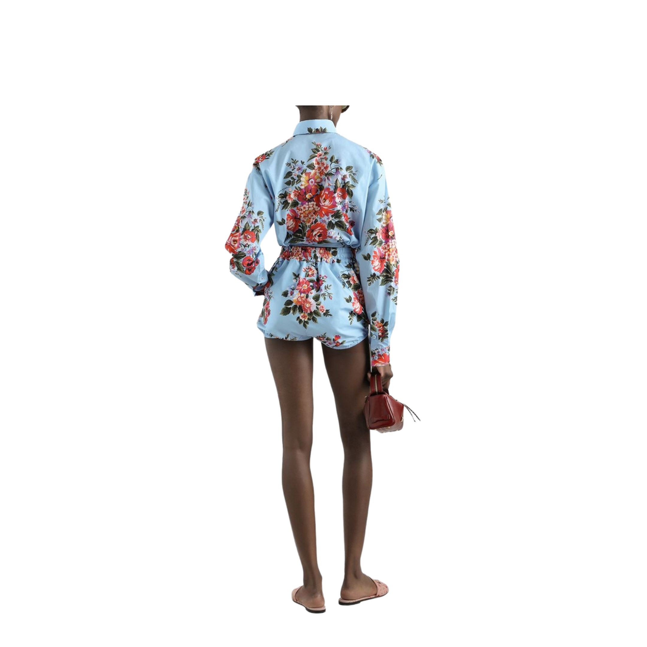 Floral bouquet-print cotton shirt - Image 4