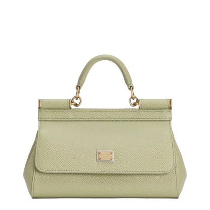 Sicily Small Top Handle Bag In Sage Green - Image 1
