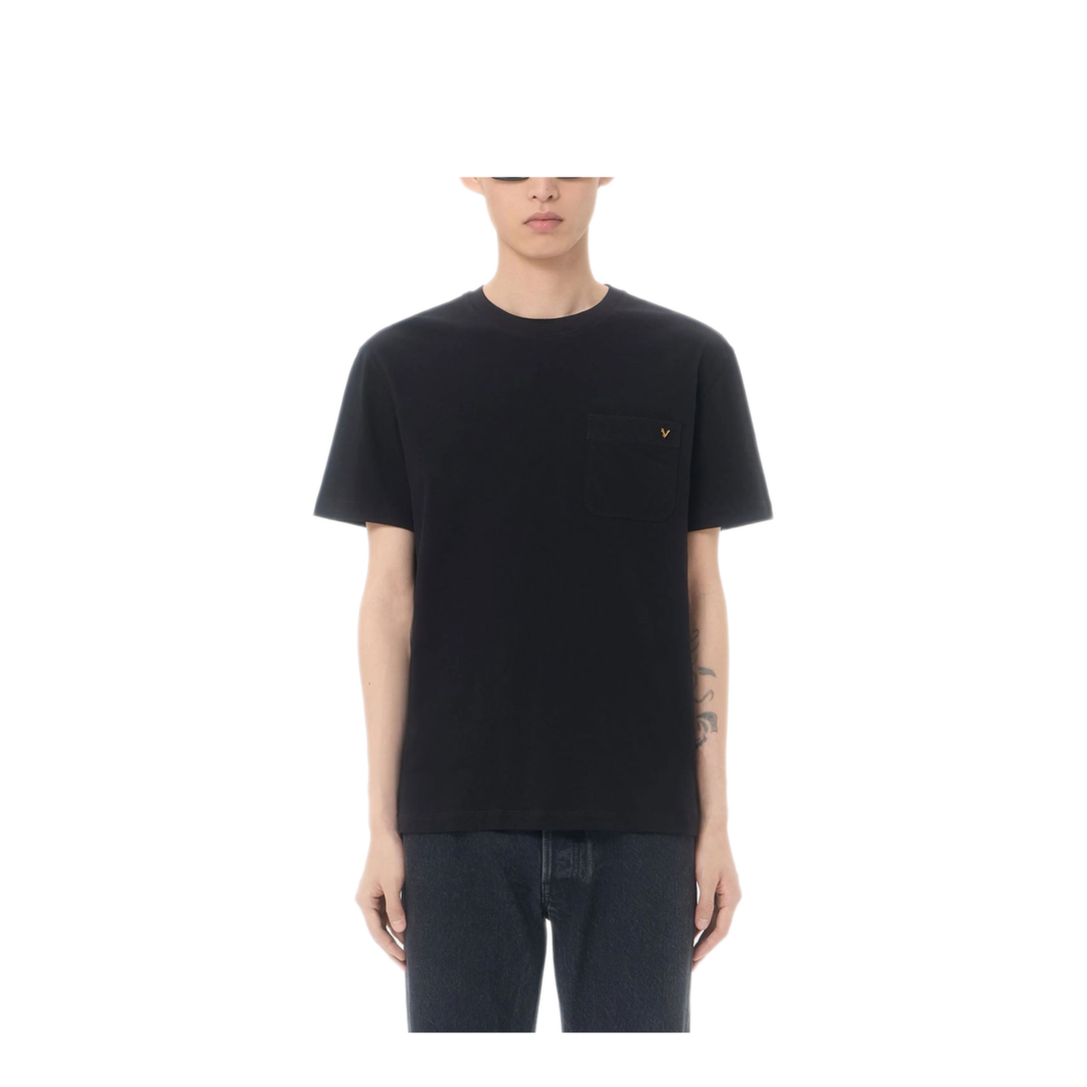 Cotton T-Shirt with Vgold - Image 3