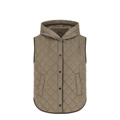 Women's Quilted Vest Gilet Gray - Image 1