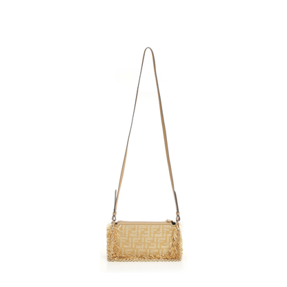 Baguette Pouch Raffia All Over FF With Fringes - Image 3