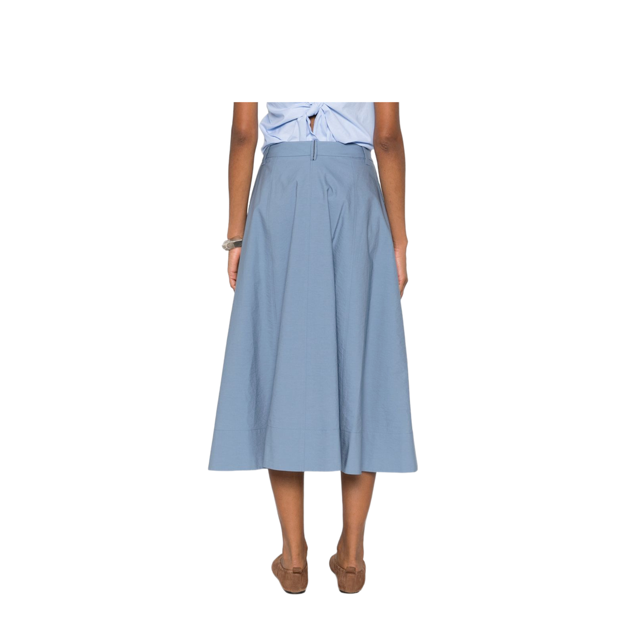 Women's Skirt Silk Blue - Image 2