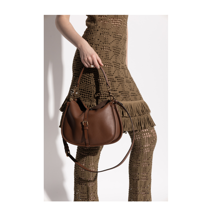 Pony Medium Shoulder Bag Leather Brown - Image 2