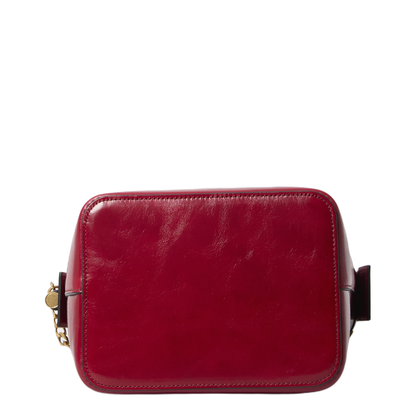 Pivot Small Calfskin Leather Bucket Bag - Red - Image 3