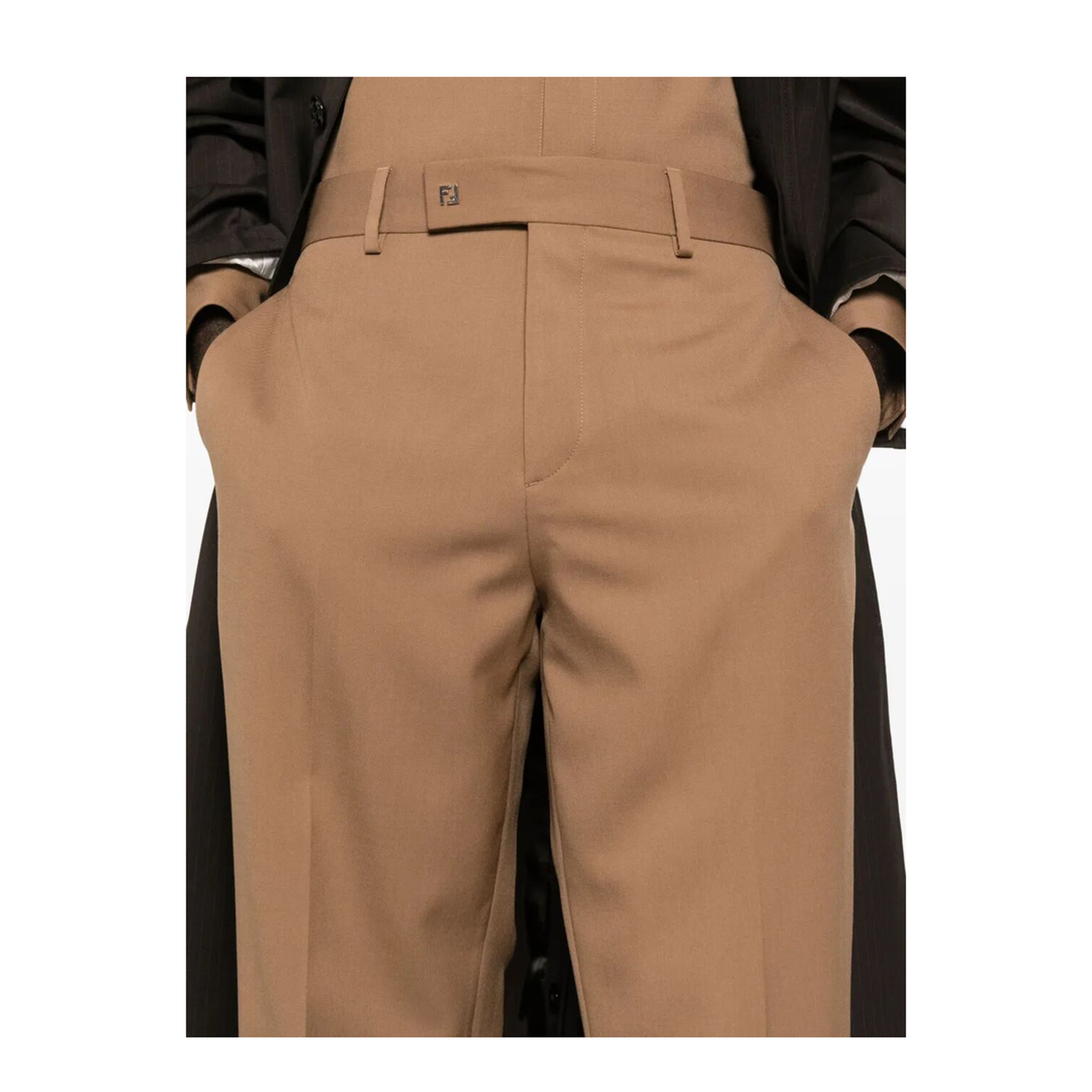 Rust Wool Cigarette Trousers - Image 4