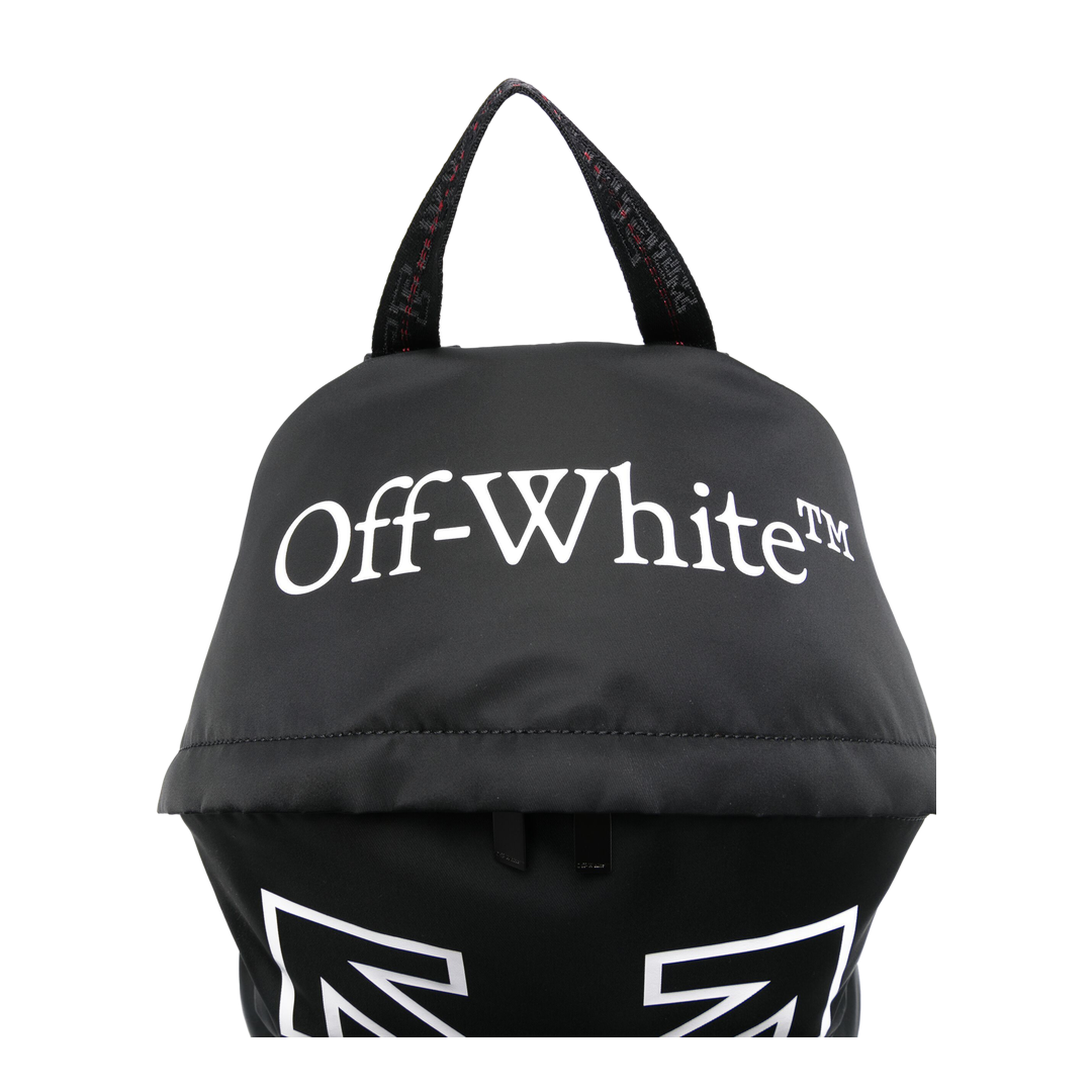 Heritage Nylon Backpack - Black/White - Image 4