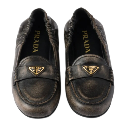 Deconstructed and Flexible Nappa Leather Loafers - Image 2