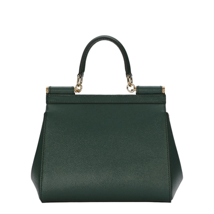 Sicily Small Calfskin Top-Handle Bag - Green - Image 3